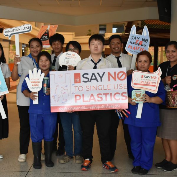 Say no single use plastics at KMUTT (Bangkhuntein campus)