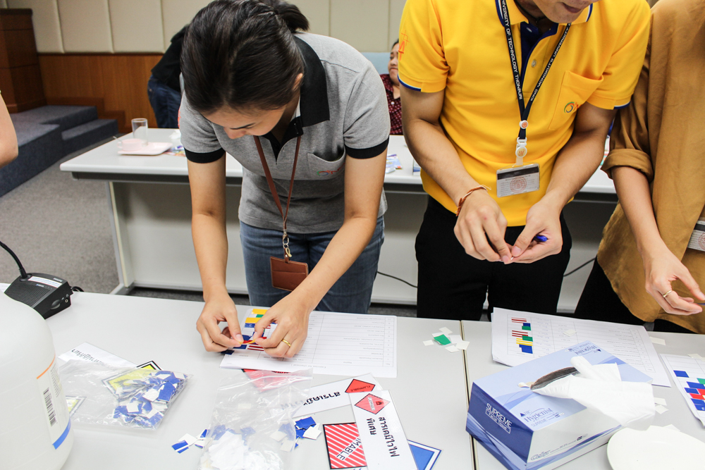 Hand on the management system of chemical and poisonous waste.