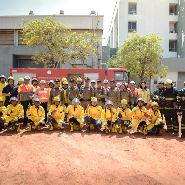 KMUTT performed evacuate the fire escape