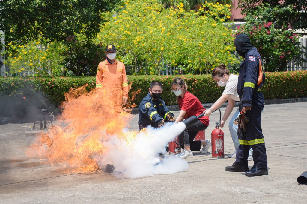 EESH Organizes Basic Firefighting Training at KMUTT Bang Mod Student Dormitory