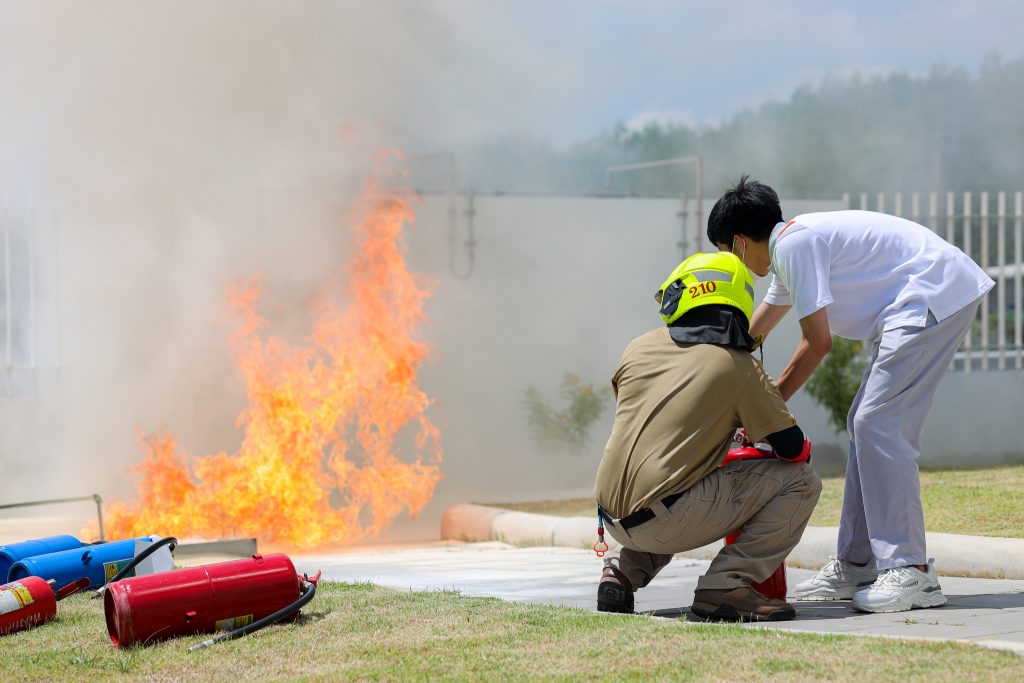 Basic Firefighting Training for Science and Engineering Classroom Students and Staff at KMUTT…