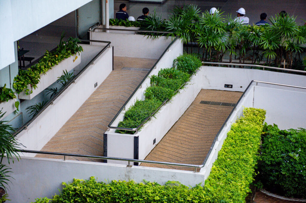 Accessible ramp on campus
